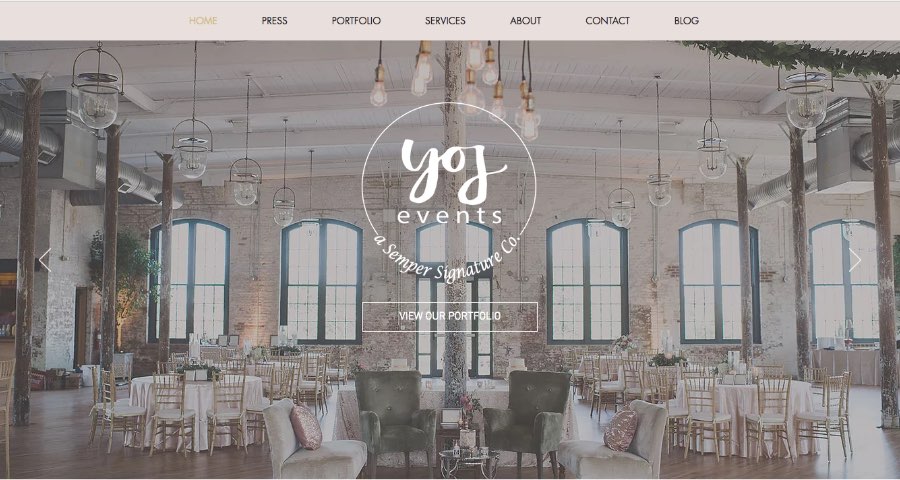 Event and Wedding Planner website design Showcase - Yoj Event Planning
