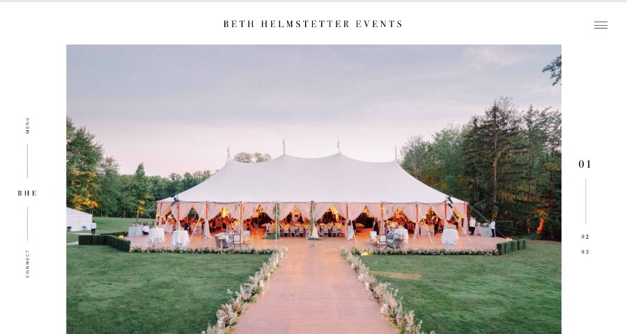 Beth Helmstetter Events website screenshot
