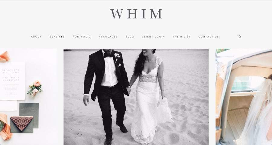 Whim Events - Wedding & Event Website Design